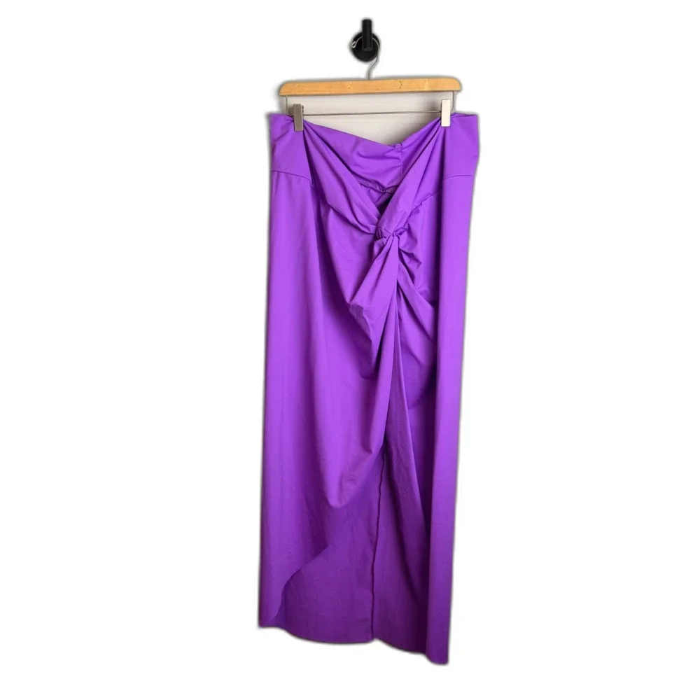 SKIMS Purple Recycled Swim Sarong Skirt Cover Up Size 4X NWT Violet
